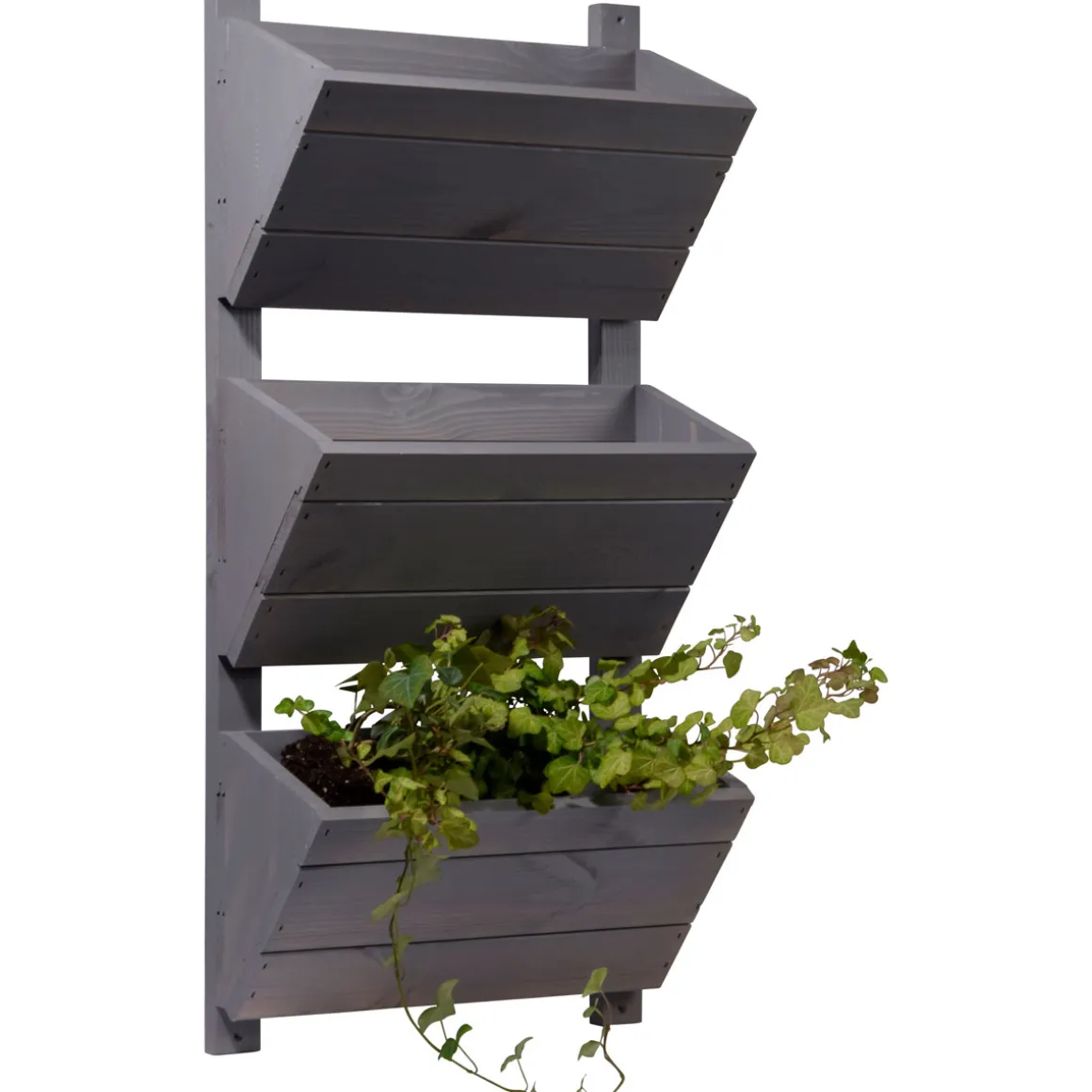 dobar Wandbeet 3-stufig 38 x 79 x 17,5 cm grau