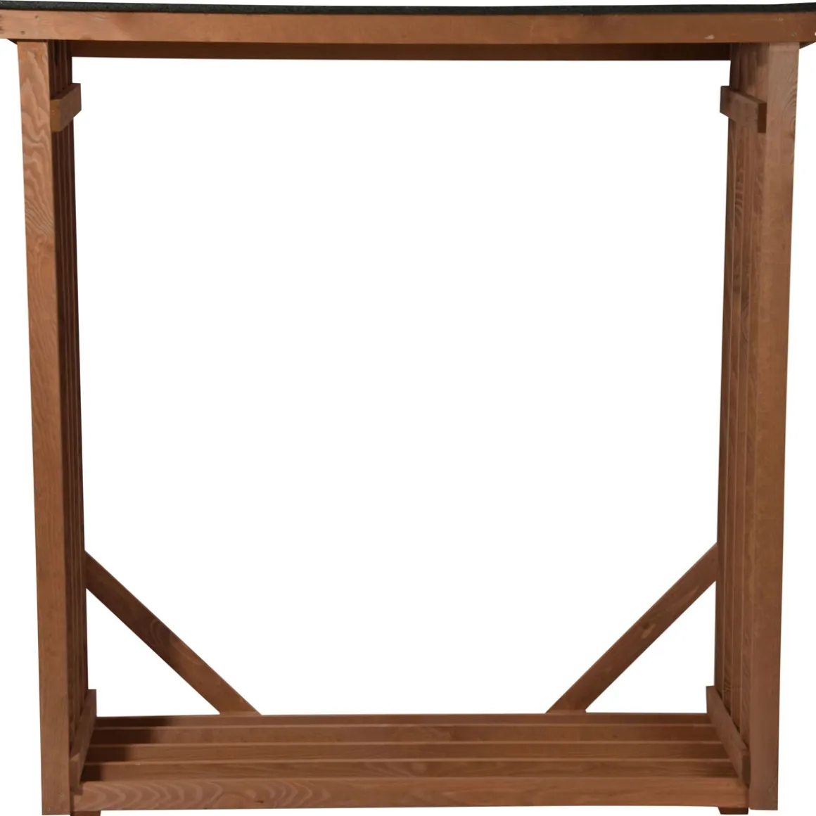dobar XL-Kaminholzregal 140 x 143 x 50 cm grün-braun