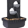 dobar Zimmerbrunnen 20,5 x 26 x 16,5 cm grau-schwarz