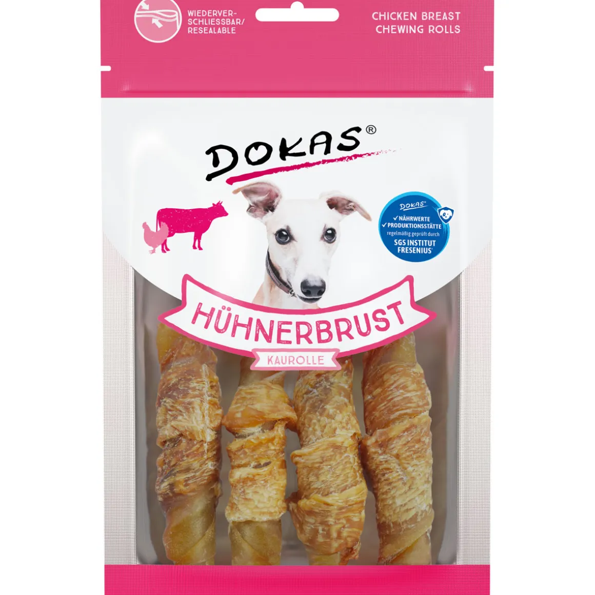 Dokas Snack Hühnerbrust Kaurolle 90g