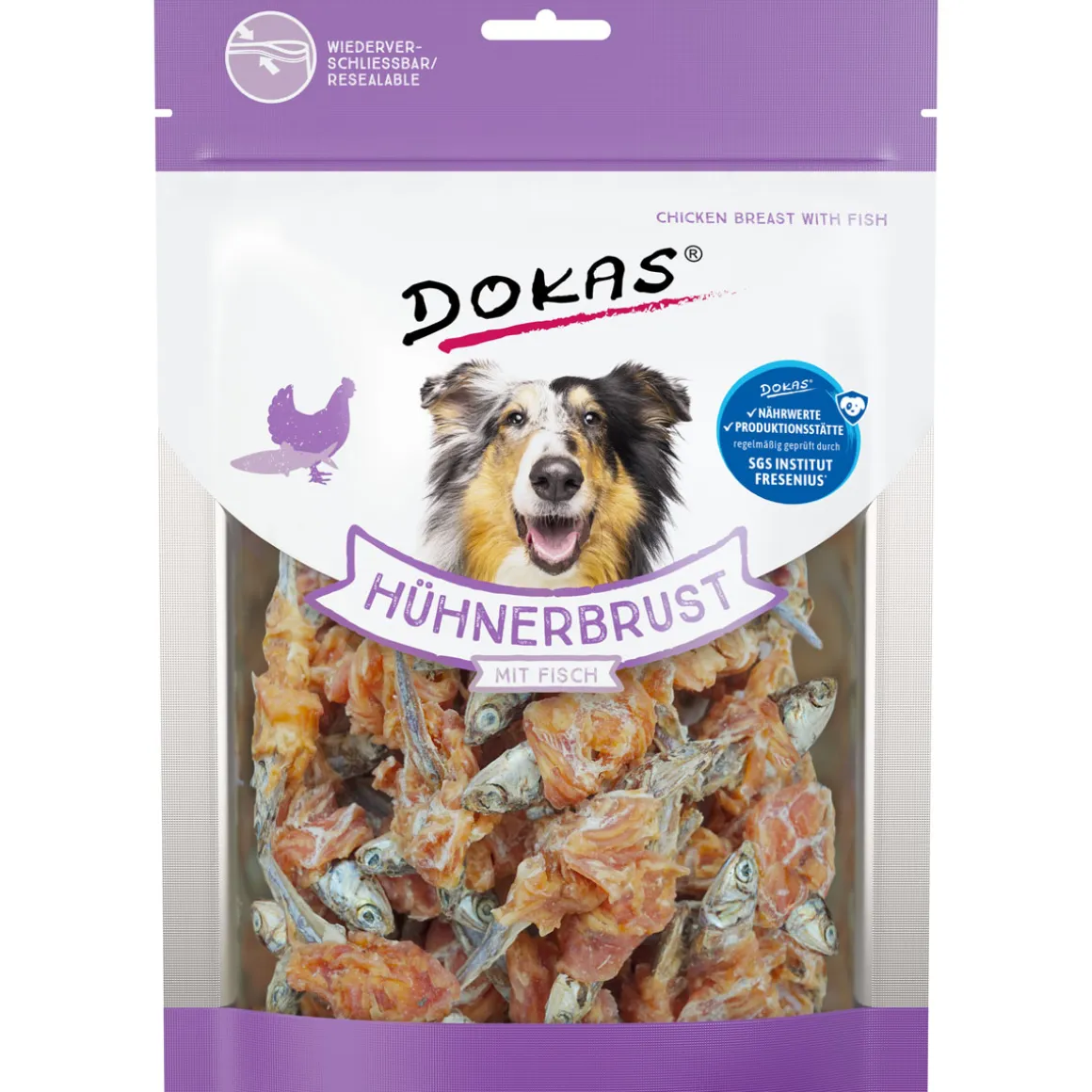 Dokas Snack Hühnerbrust mit Fisch 220g