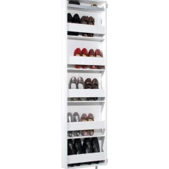 Drehschrank Ordnung mit Spiegelfront 50 x 195 x 18 cm weiß