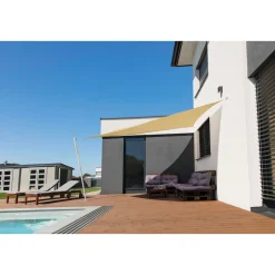Dreieck-Segel Capri 5 x 5 x 5 m champagner