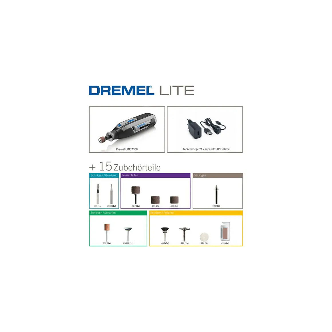 Dremel Akku-Multifunktionswerkzeug 7760 lite