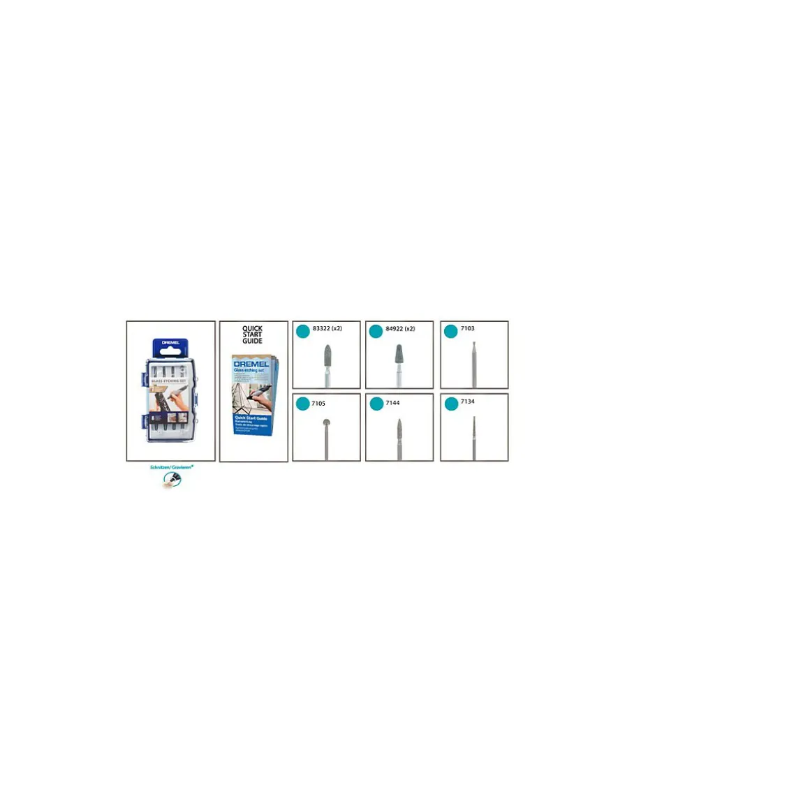 Dremel Gravur-Set 682 für Glas und Metall 8-teilig