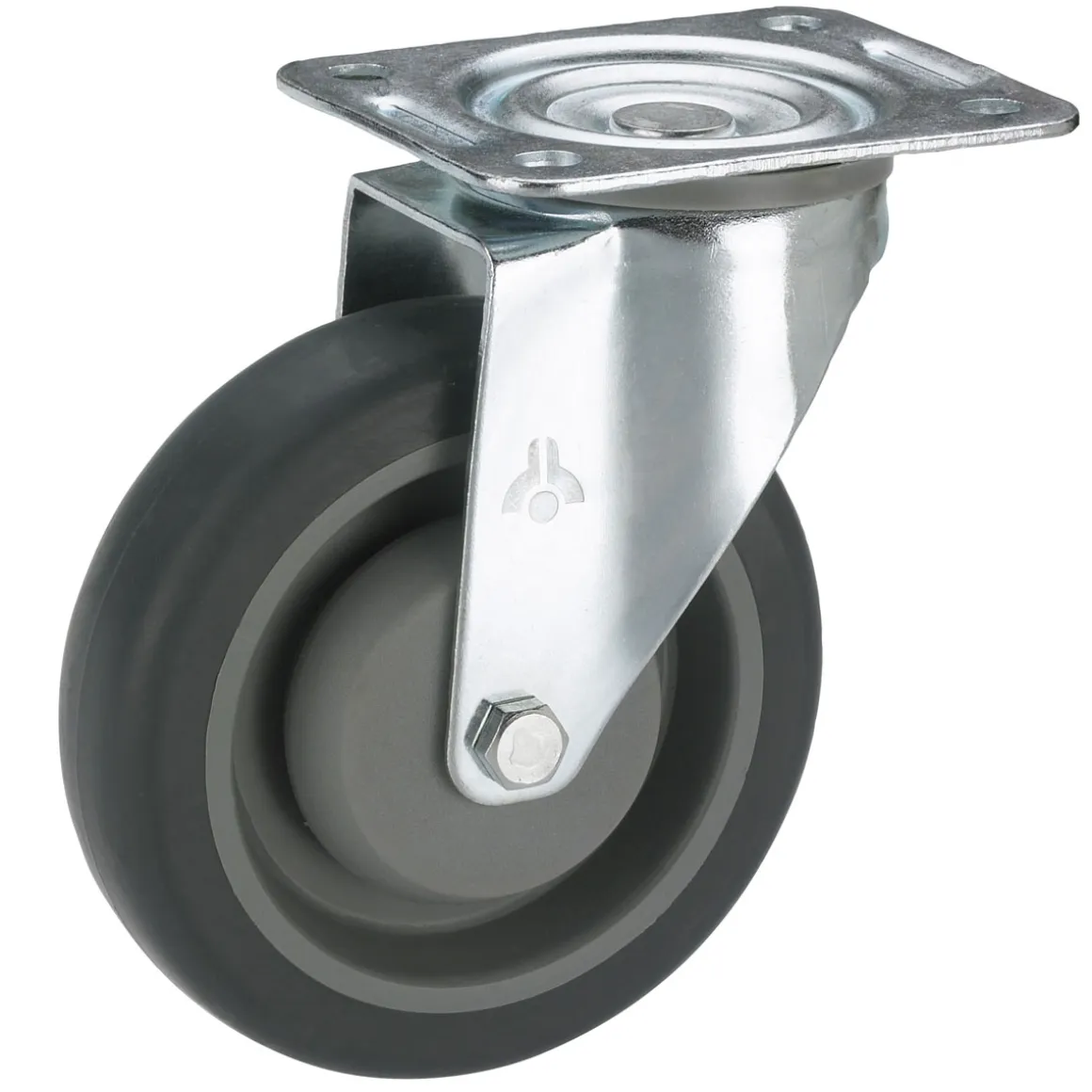 Dörner + Helmer Transportgeräte-Lenkrolle mit TPE-Lauffläche und Fadenschutz 100 x 32 mm