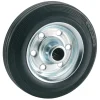 Dörner + Helmer Transportgeräterollen-Rad mit Vollgummireifen Stahlfelge und Rollenlager 125 x 37 mm