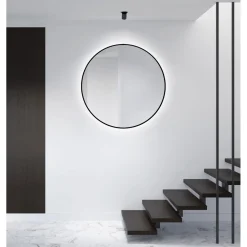 DSK Design LED Lichtspiegel Silver Globo Black Dm 100 cm