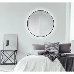 DSK Design LED Lichtspiegel Silver Globo Black Dm 100 cm