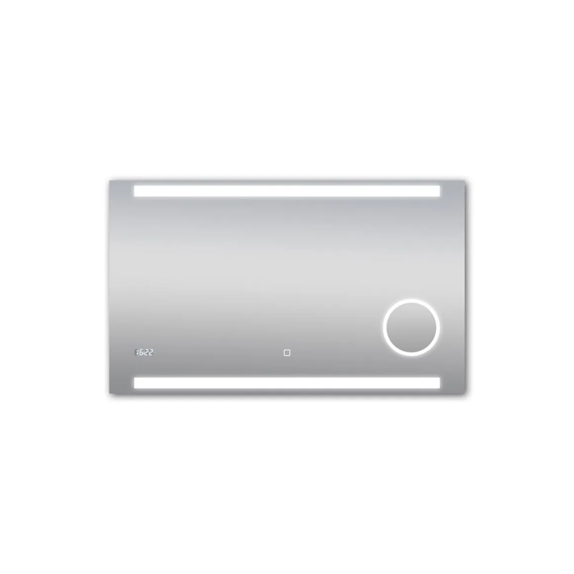DSK Design LED Lichtspiegel Silver Rey 100 x 60 cm