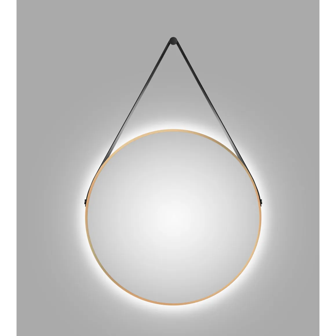 DSK Design LED Lichtspiegel Silver Barbier Gold Dm 80 cm