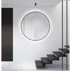 DSK Design LED Lichtspiegel Silver Globo Black Dm 120 cm