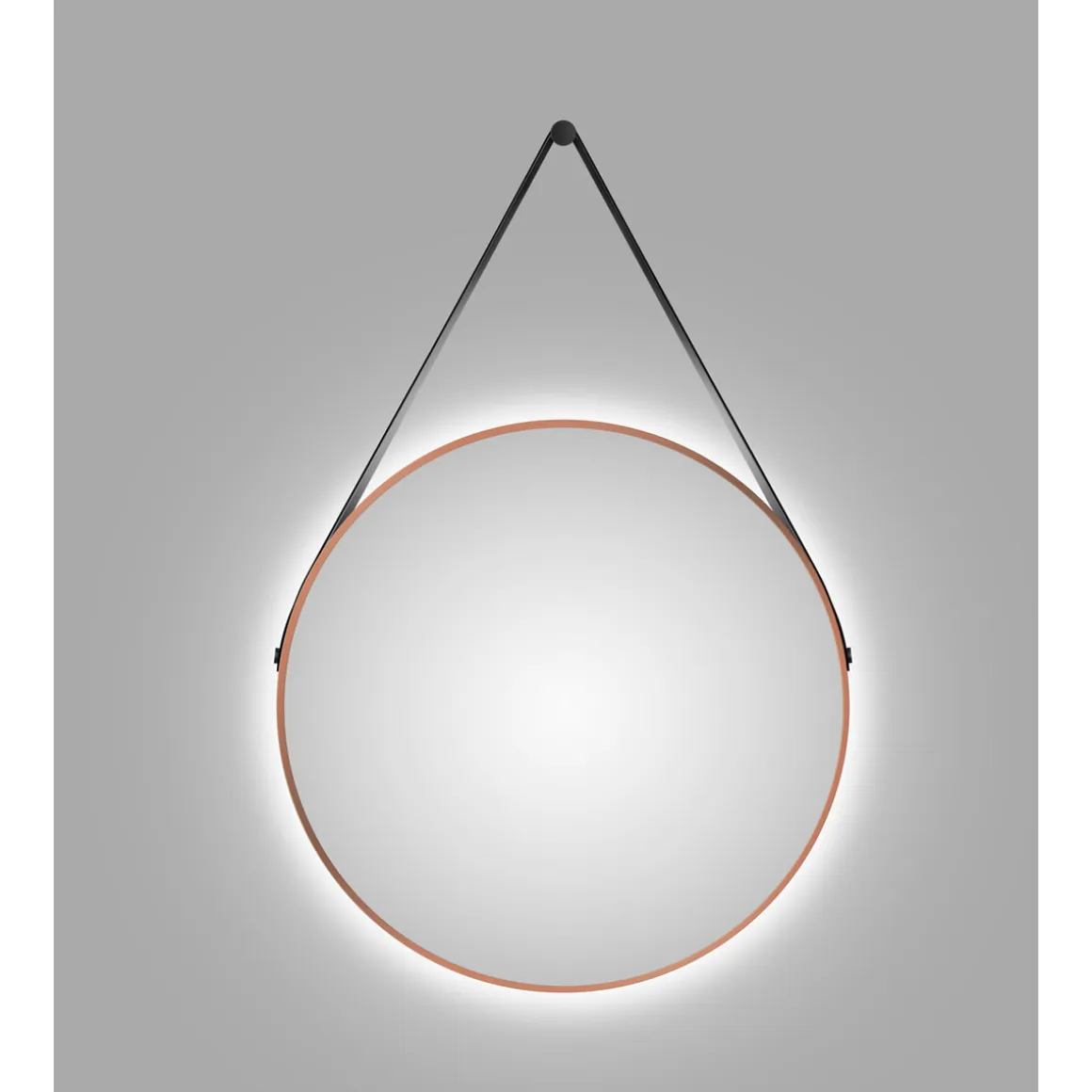 DSK Design LED Lichtspiegel Silver Barbier Copper Dm 80 cm