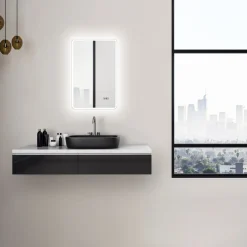 DSK Design LED Lichtspiegel Silver Sintra 45 x 70 cm