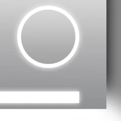 DSK Design LED Lichtspiegel Silver Rey 140 x 60 cm