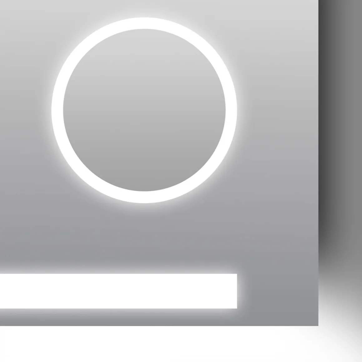 DSK Design LED Lichtspiegel Silver Rey 140 x 60 cm