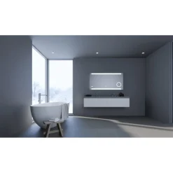 DSK Design LED Lichtspiegel Silver Rey 120 x 60 cm