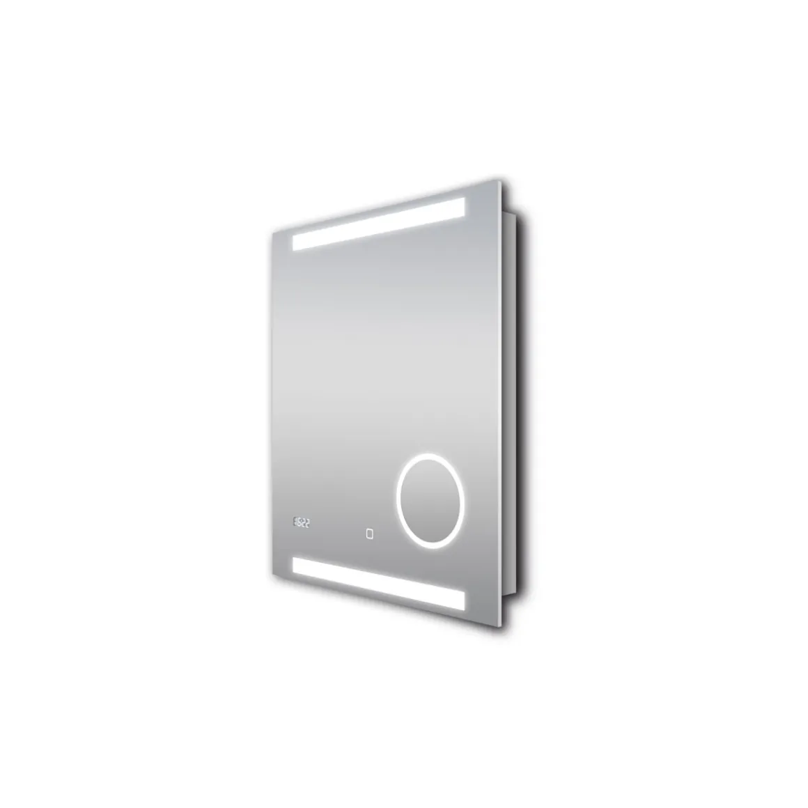 DSK Design LED Lichtspiegel Silver Rey 60 x 70 cm