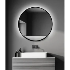 DSK Design LED Lichtspiegel Silver Cosmos Black Dm 80 cm