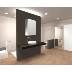 DSK Design LED Spiegelschrank Aluminio Vegas 50 x 60 cm