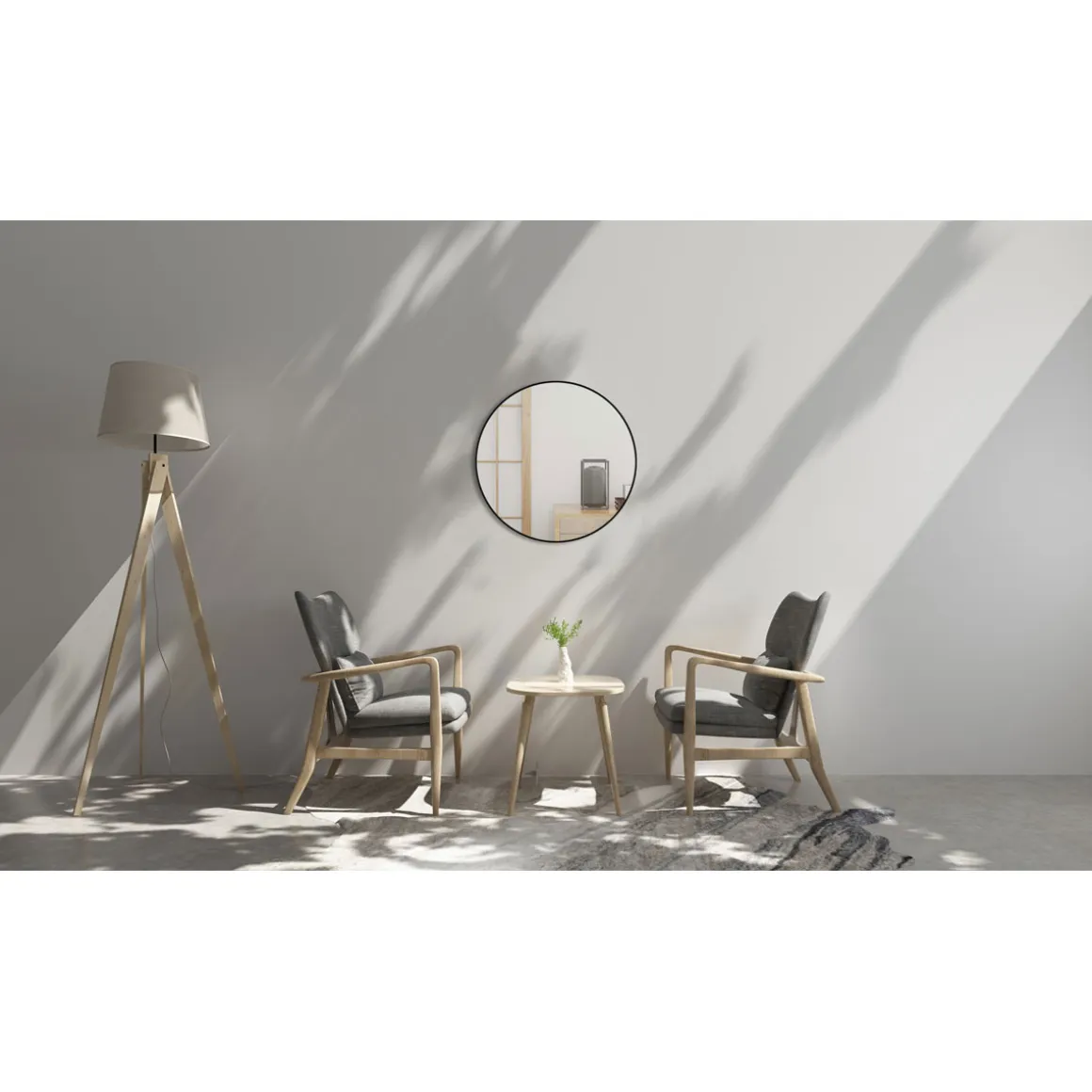 DSK Design Spiegel Black Rondo Negro Dm 60 cm