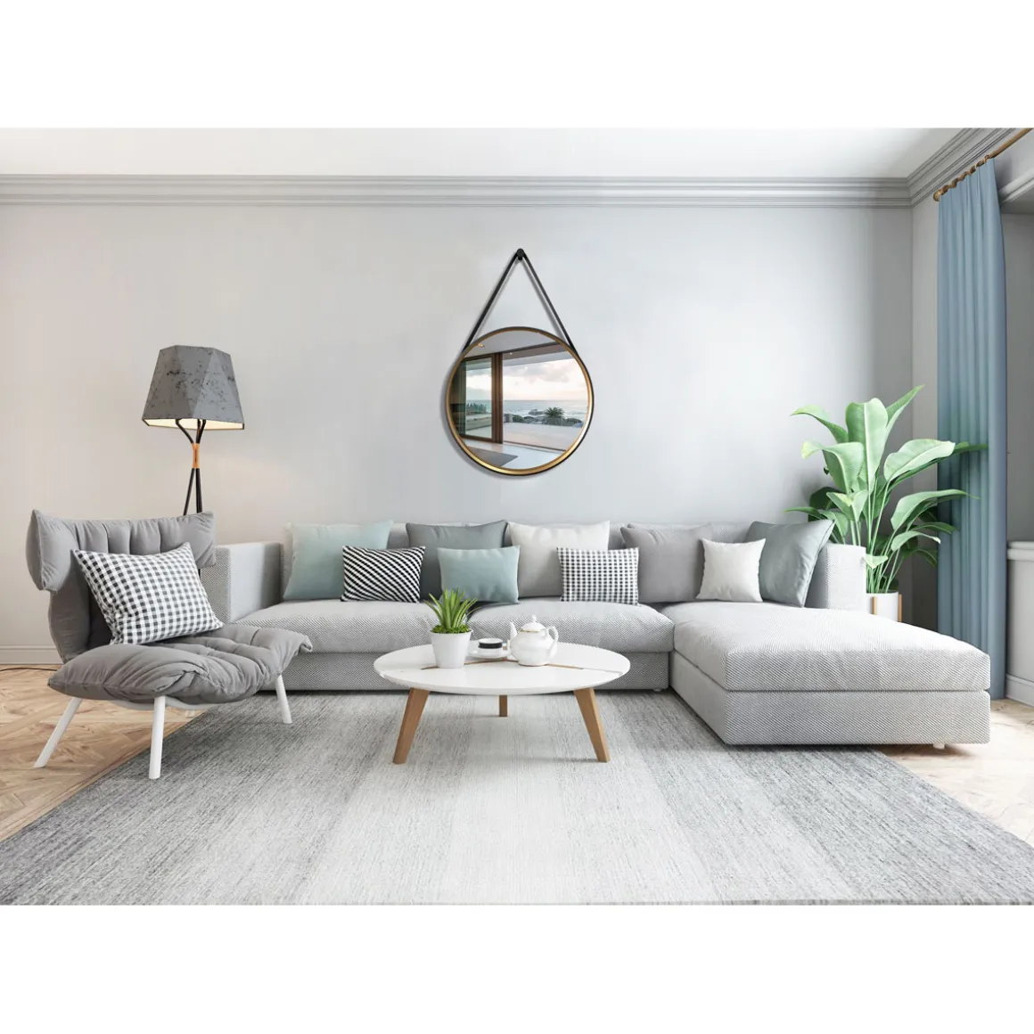 DSK Design Spiegel Black Primavera Dm 55 cm