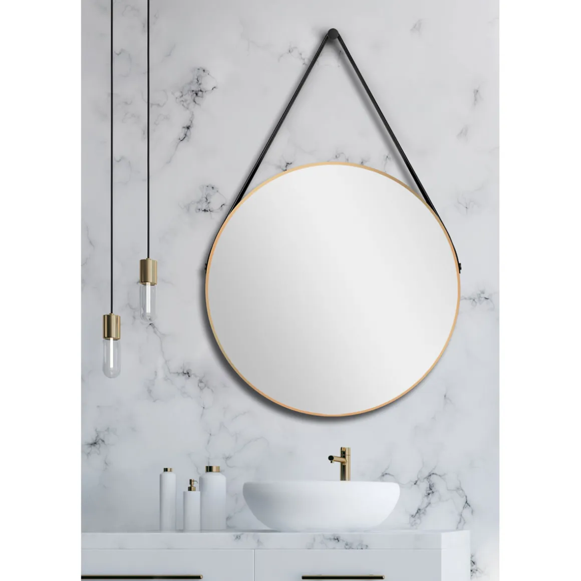 DSK Design Spiegel Silver Coiffeur Gold Dm 80 cm