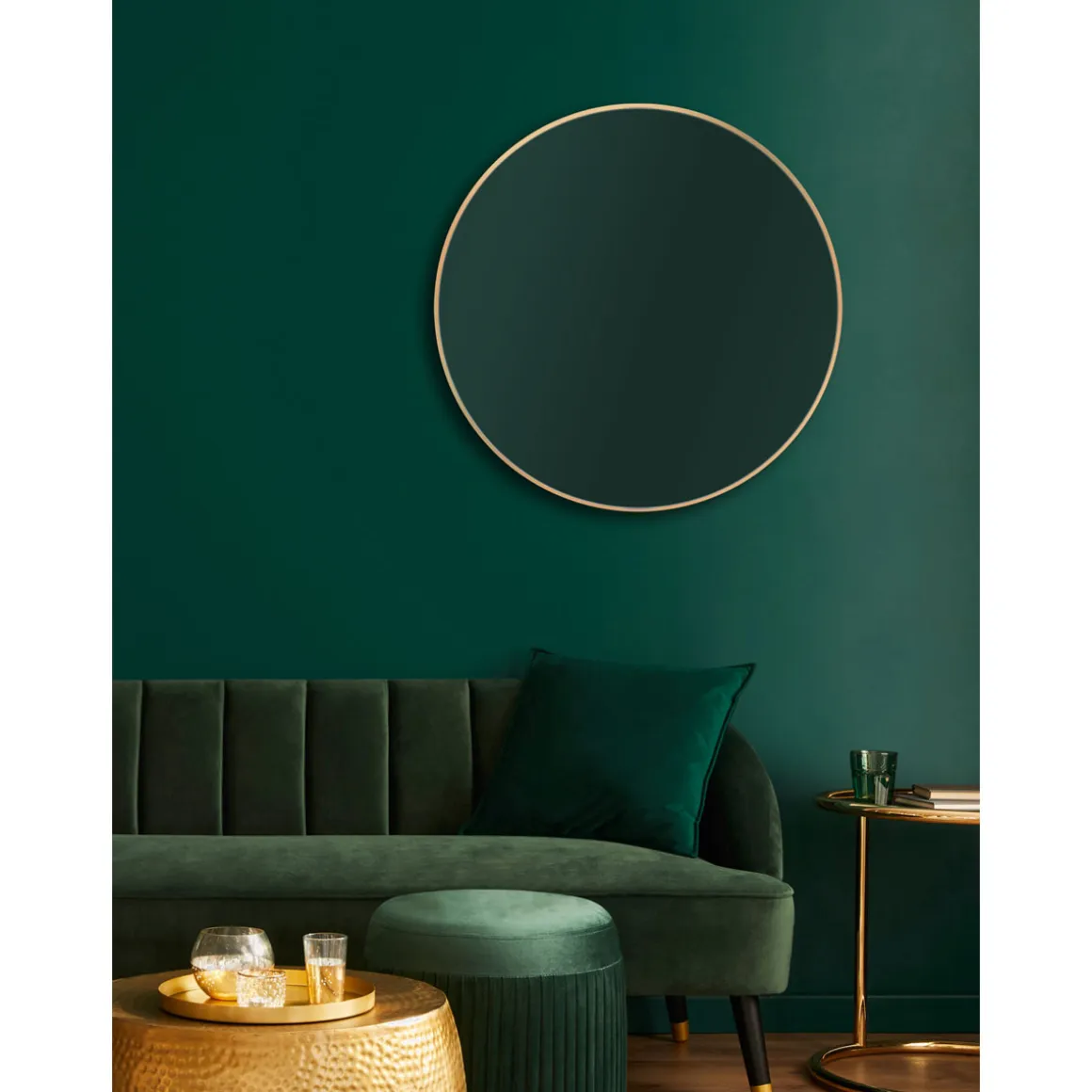 DSK Design Spiegel Silver Coiffeur Gold Dm 80 cm