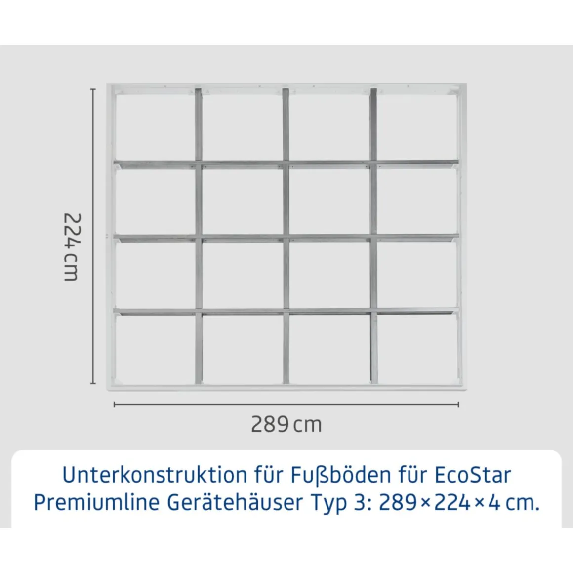 EcoStar Aluminium-Unterkonstruktion für Fußböden GH2 Typ3