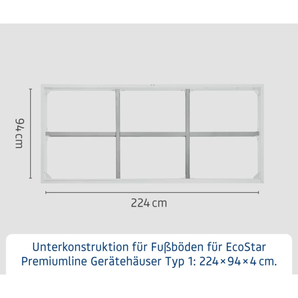 EcoStar Aluminium-Unterkonstruktion für Fußböden GH2 Typ1