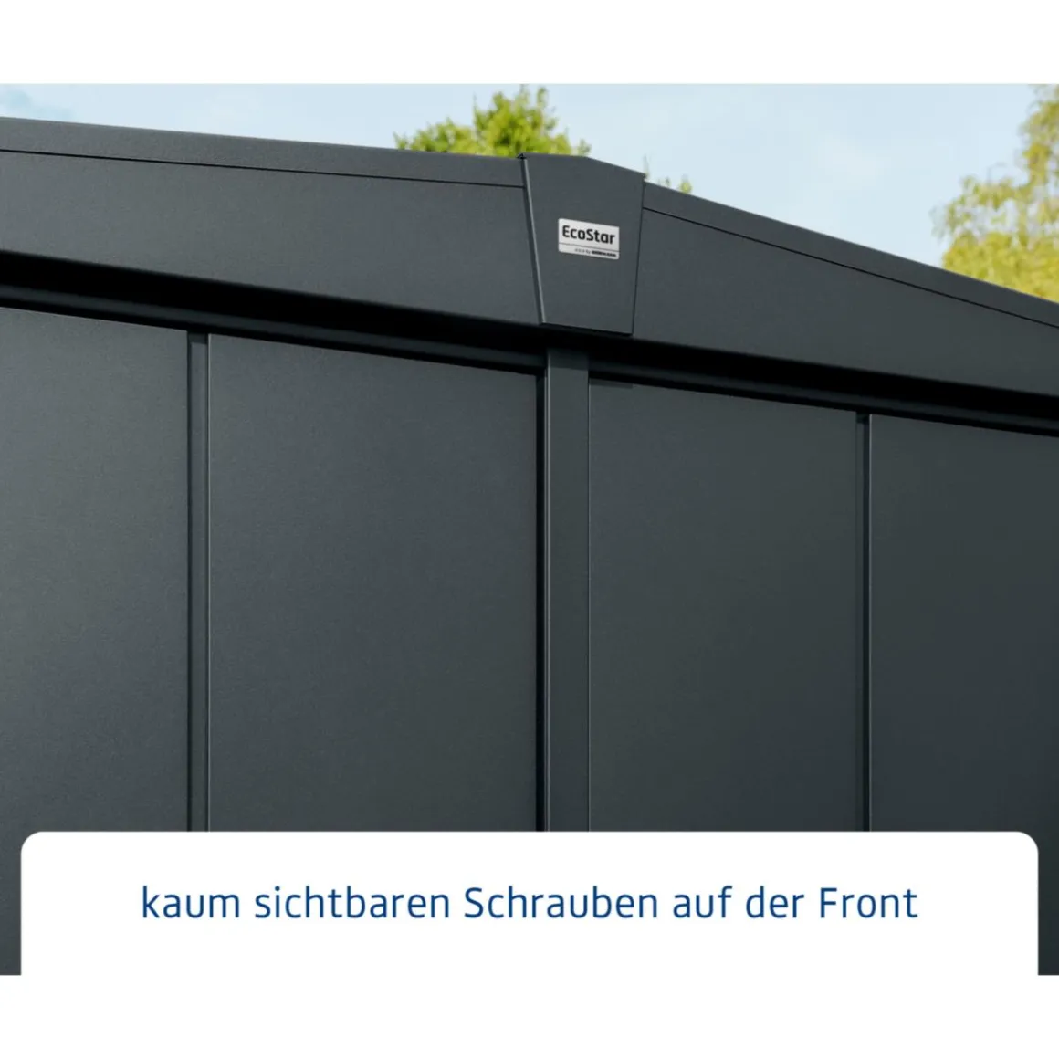 EcoStar Gerätehaus Elegant-STyp 3RAL7016 2 flg