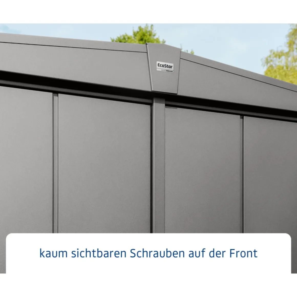 EcoStar Gerätehaus Elegant-STyp 3RAL9007 2 flg