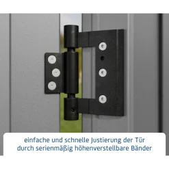 EcoStar Gerätehaus Elegant-STyp 3RAL9007 2 flg
