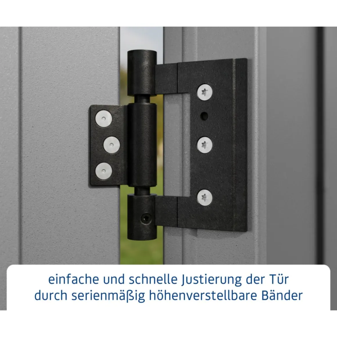 EcoStar Gerätehaus Elegant-STyp 3RAL9007 2 flg