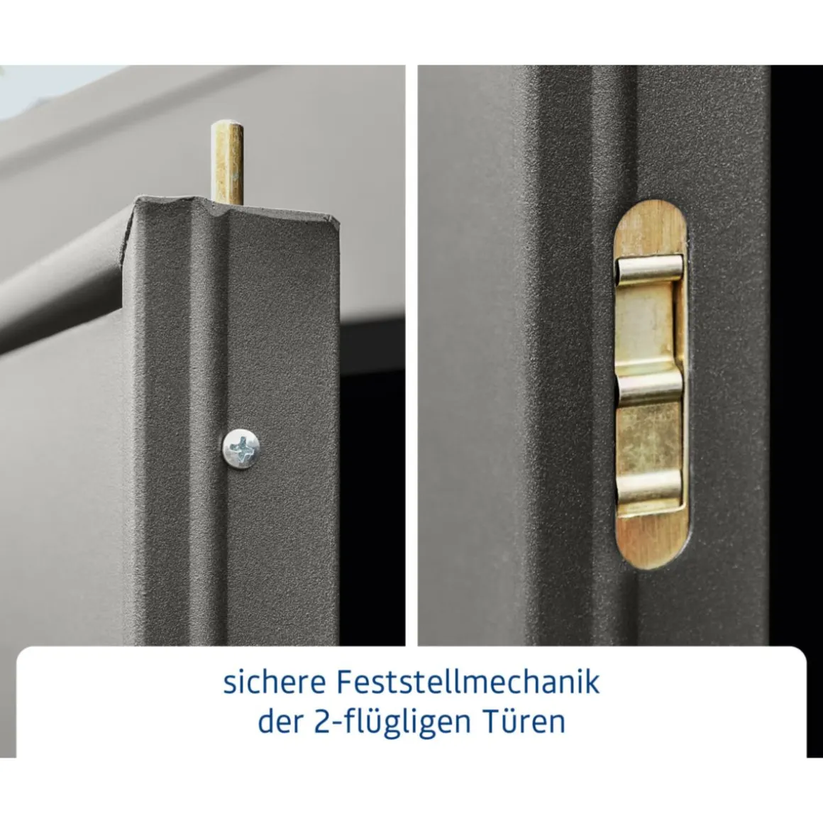 EcoStar Gerätehaus Elegant-STyp 3RAL9007 2 flg
