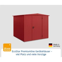 EcoStar Gerätehaus Trend-STyp 2RAL3004 1 flg