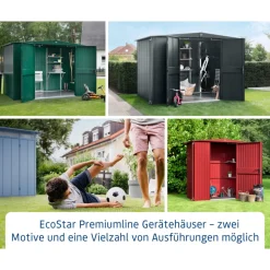 EcoStar Gerätehaus Trend-STyp 2RAL3004 1 flg