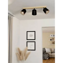 Eglo LED Deckenleuchte Cotorro 3-flammig schwarz