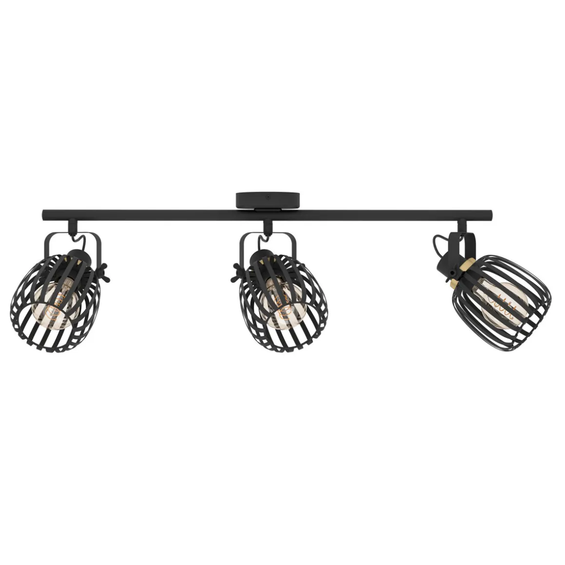 Eglo LED Spot Girona 3-flammig schwarz/messing