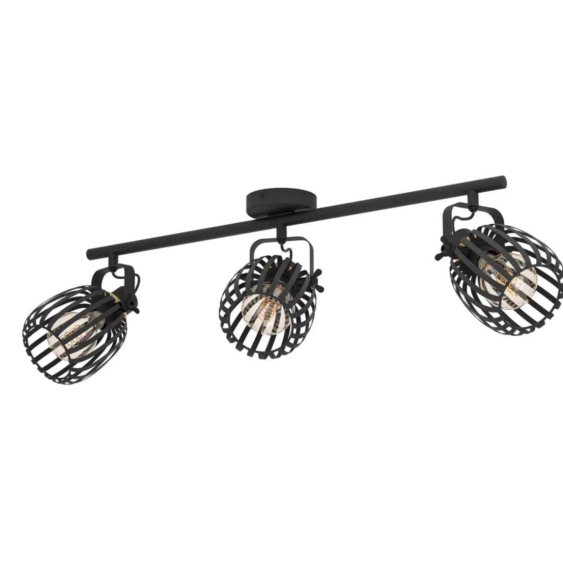 Eglo LED Spot Girona 3-flammig schwarz/messing