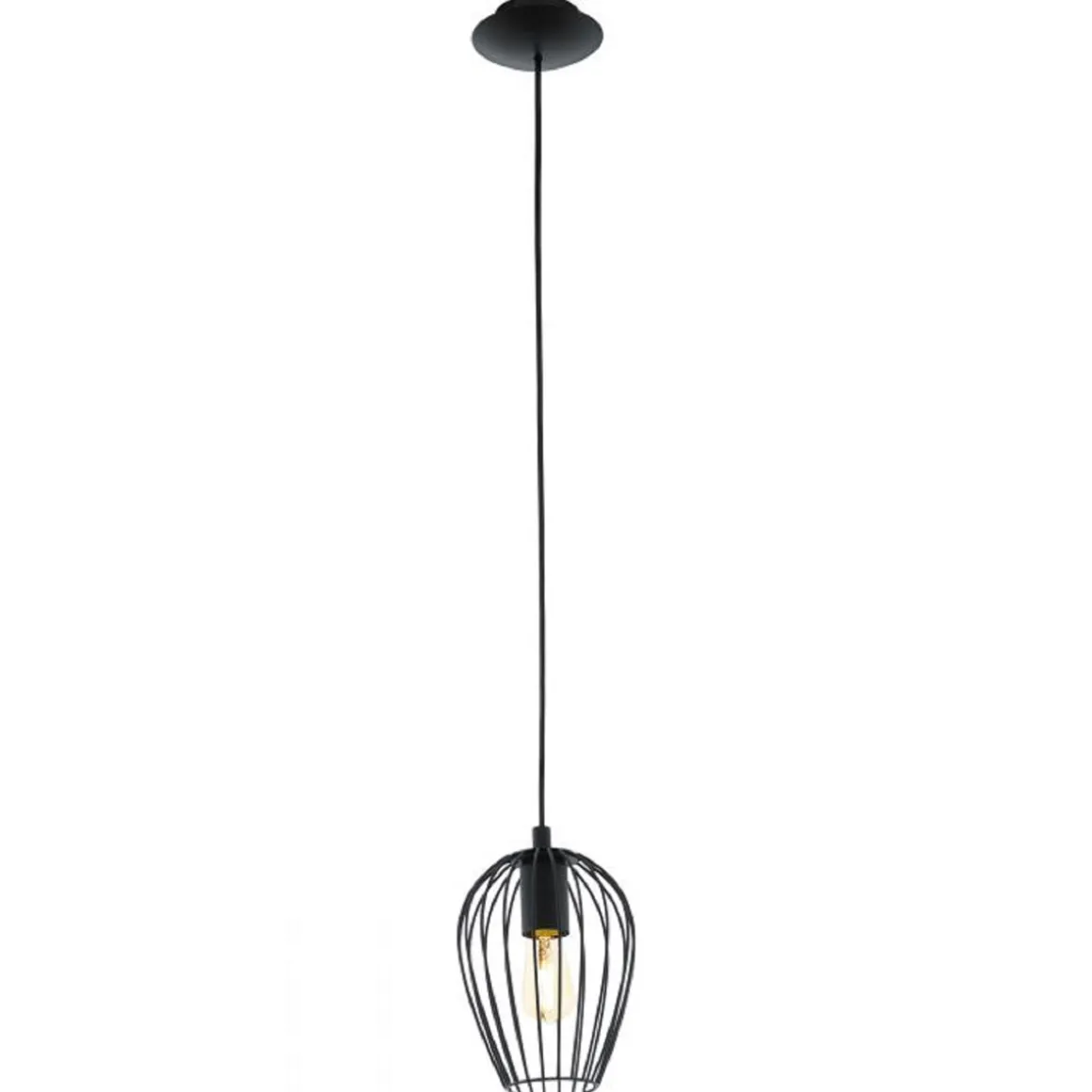 Eglo Hängeleuchte Newtown schwarz 1-flammig Durchmesser 16 x 110 cm
