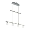 Eglo LED-Hängeleuchte Borriol 1 nickel-matt/weiß