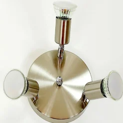 Eglo LED-Spotrondell Mini 3-flammig Durchmesser 14,5 x 7,5 cm nickel-matt