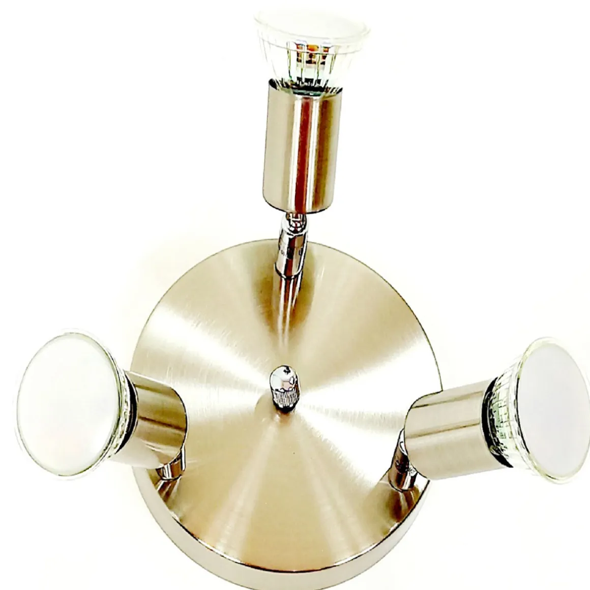 Eglo LED-Spotrondell Mini 3-flammig Durchmesser 14,5 x 7,5 cm nickel-matt