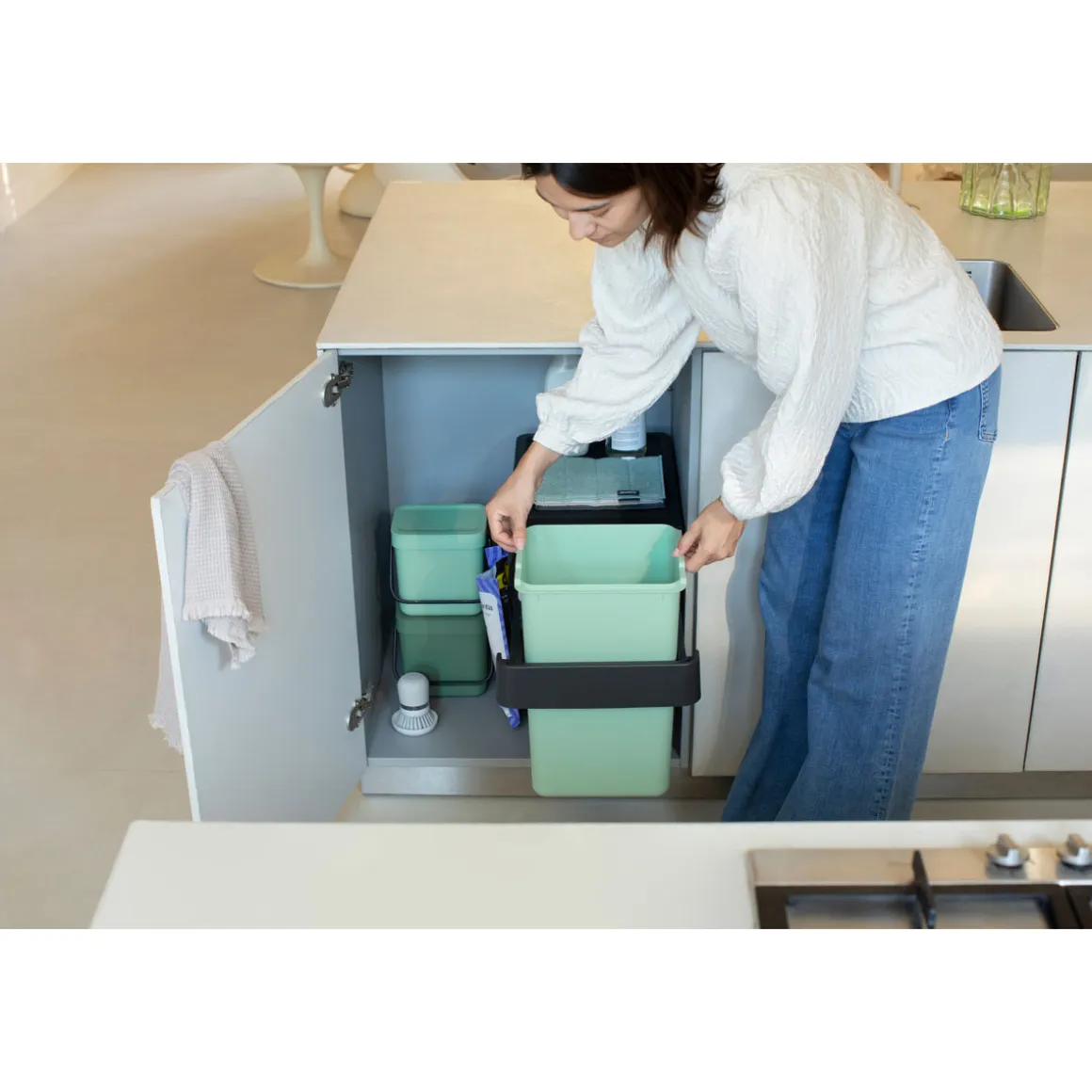 Einbaumülleimer Sort & Go 2 x 15L