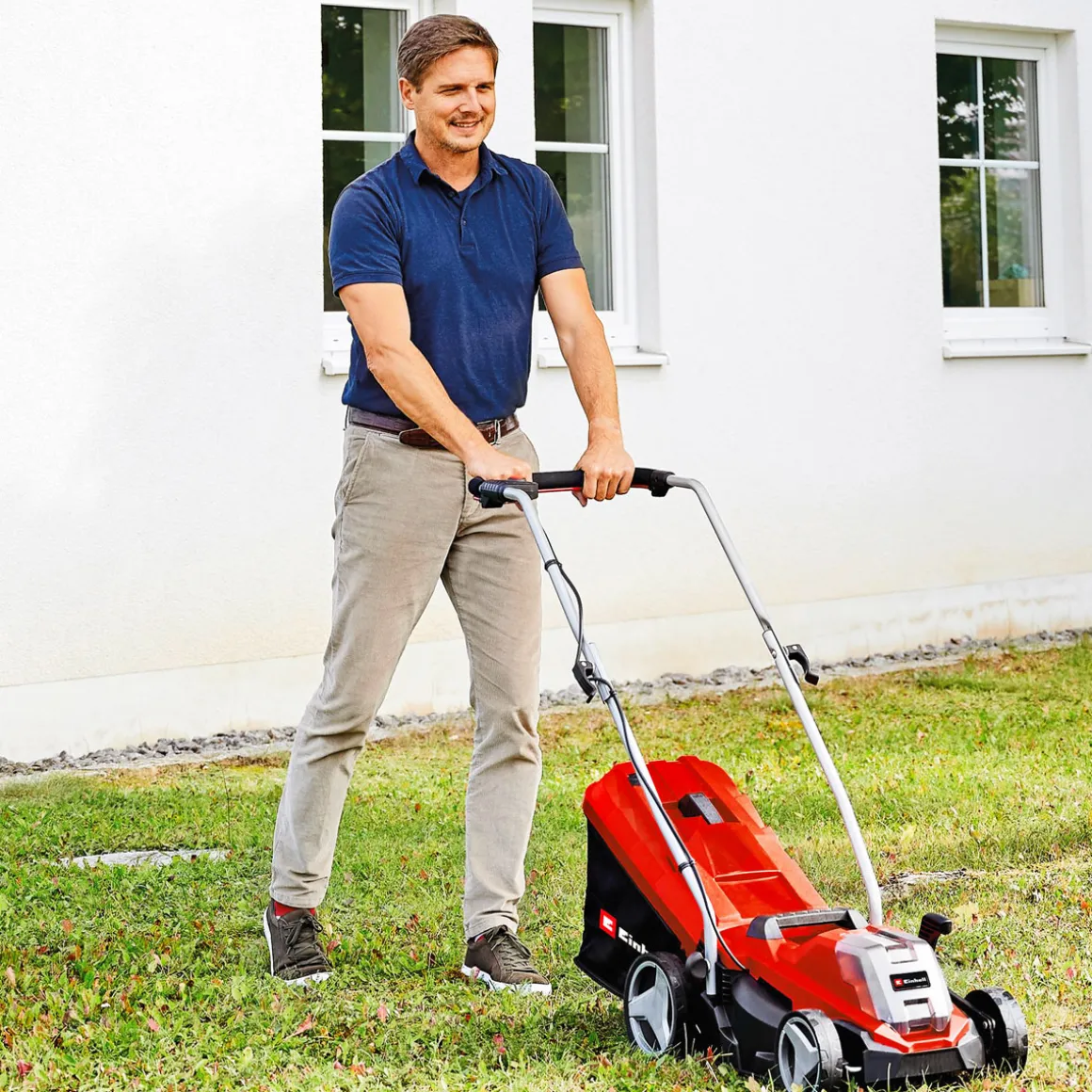 Einhell Akku-Rasenmäh-Set GE-CM 18/33 Li - Kit 4-teilig