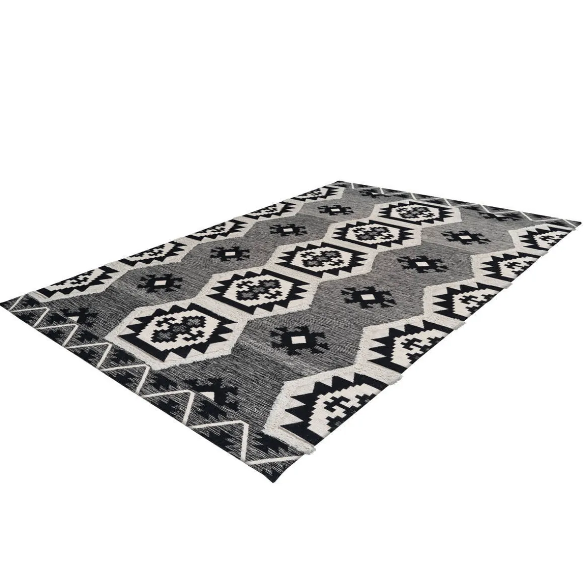 Ethno-Teppich Ethnie 300 grau