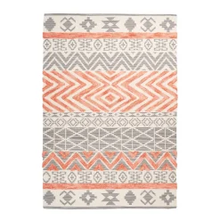 Ethno-Teppich Ethnie 100 grau/apricot