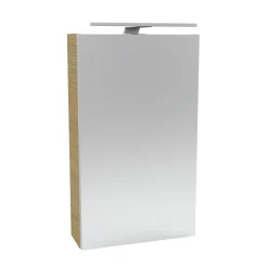 Fackelmann Gäste-WC Spiegelschrank rechts SBC 400 x 680 x 153 mm Sandeiche