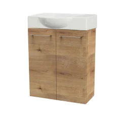 Fackelmann Gäste-WC Waschtischunterschrank SBC 520 x 600 x 243 mm AstEiche